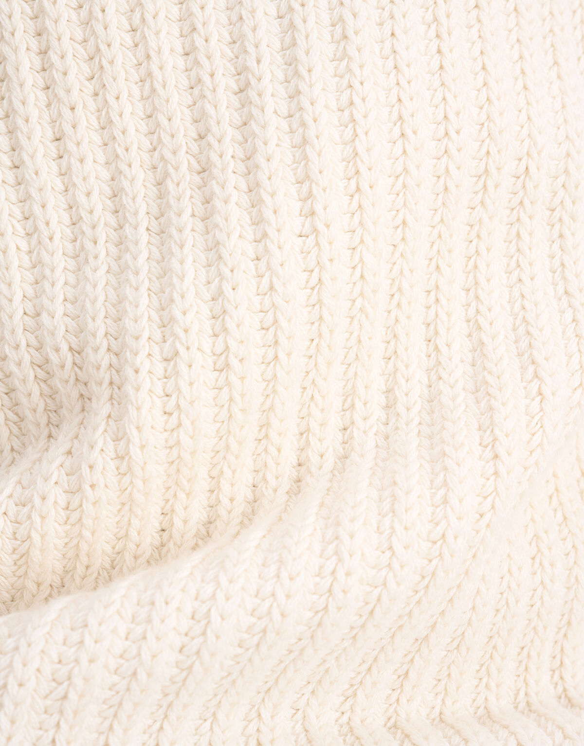 Grobgestrickter Pullover Off White SHOEBY MEN
