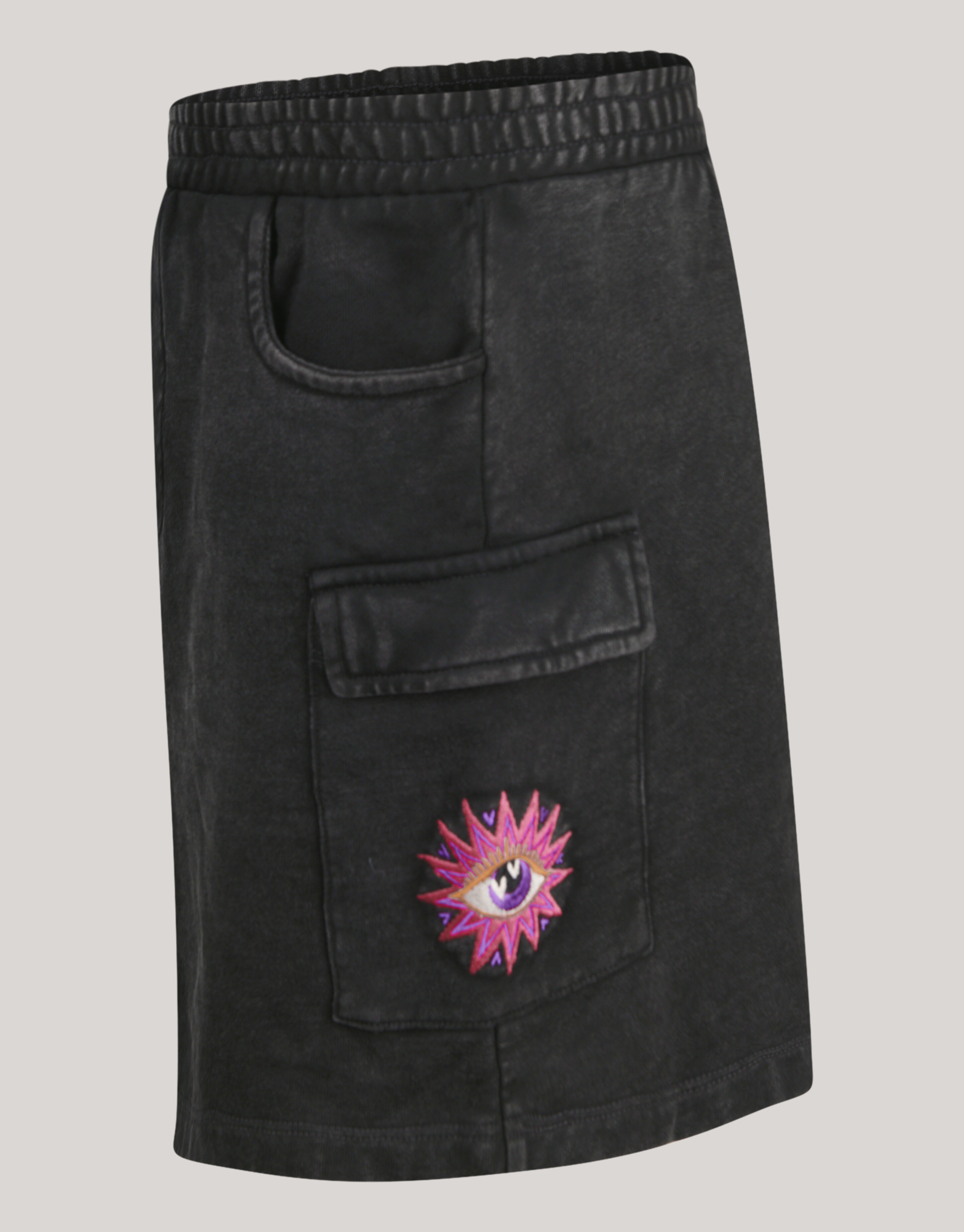 Gewaschener Denim-Rock Dunkelgrau SHOEBY GIRLS
