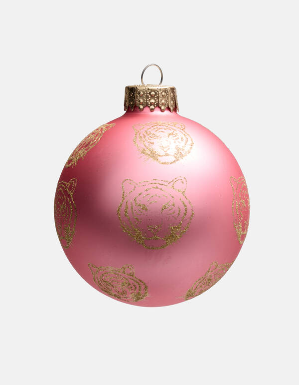 Leopard Weihnachtskugel Rosa von Fred SHOEBY ACCESSOIRES