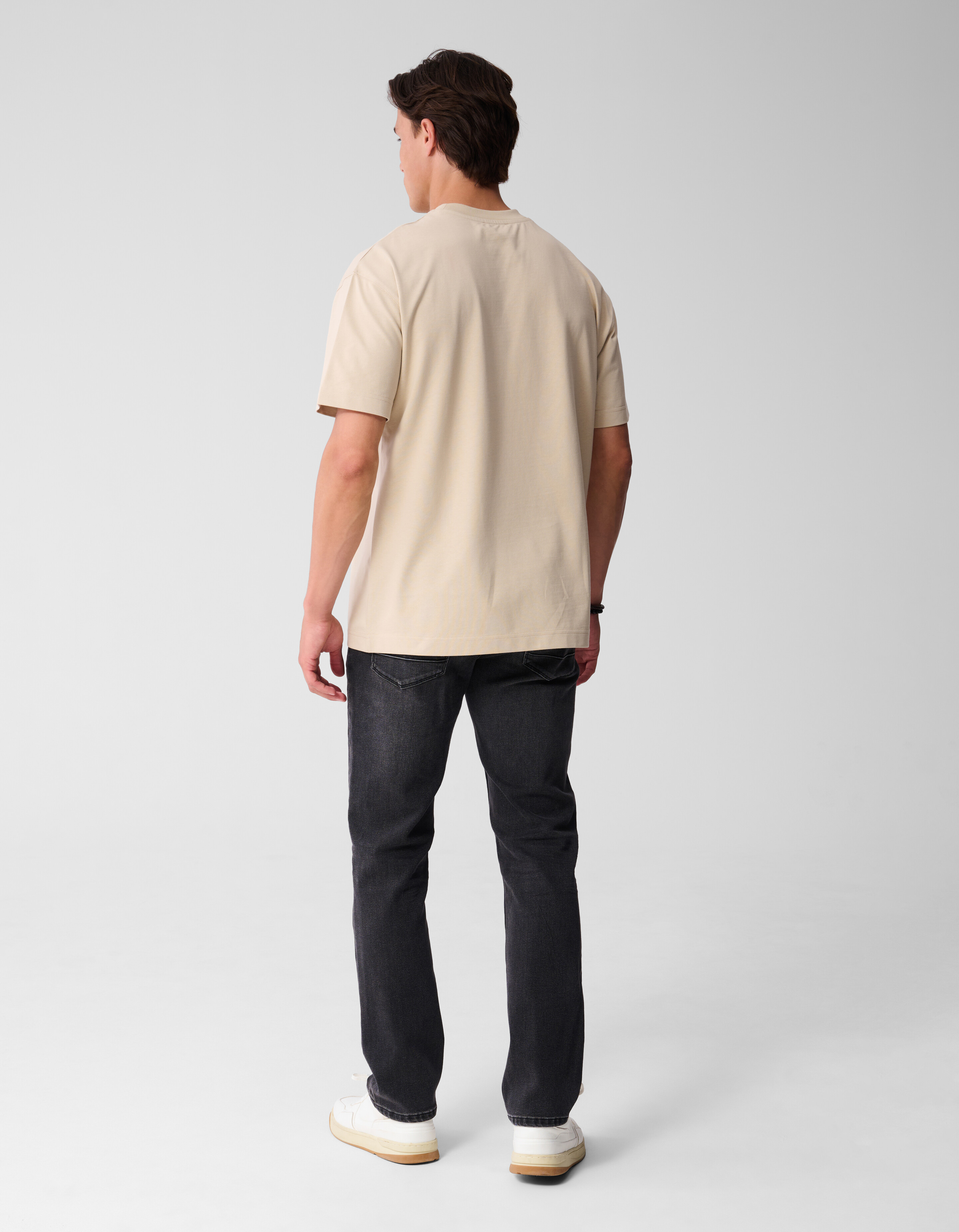 Glitzerndes Logo-T-Shirt Sand SHOEBY MEN