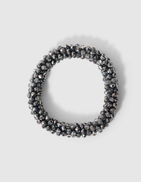 Beaded Elastische Armband Silber SHOEBY ACCESSOIRES