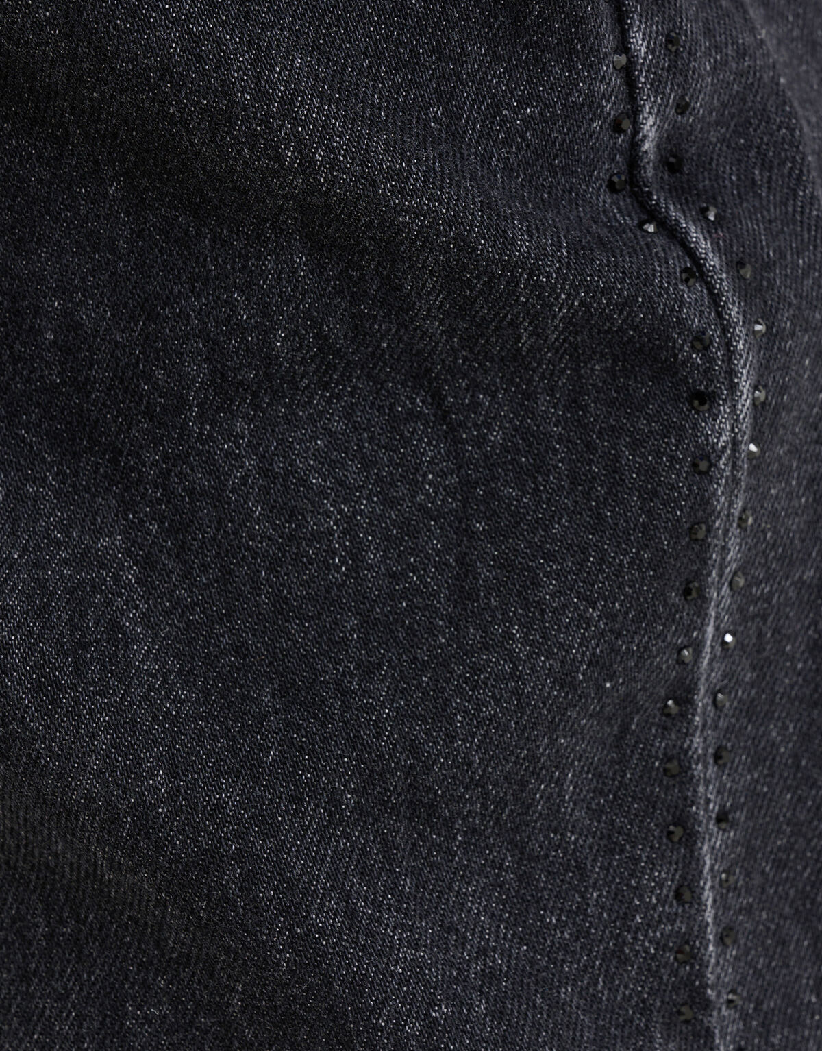 Strass Jeans mit weitem Bein Dunkelgrau L32 von Mi SHOEBY WOMEN