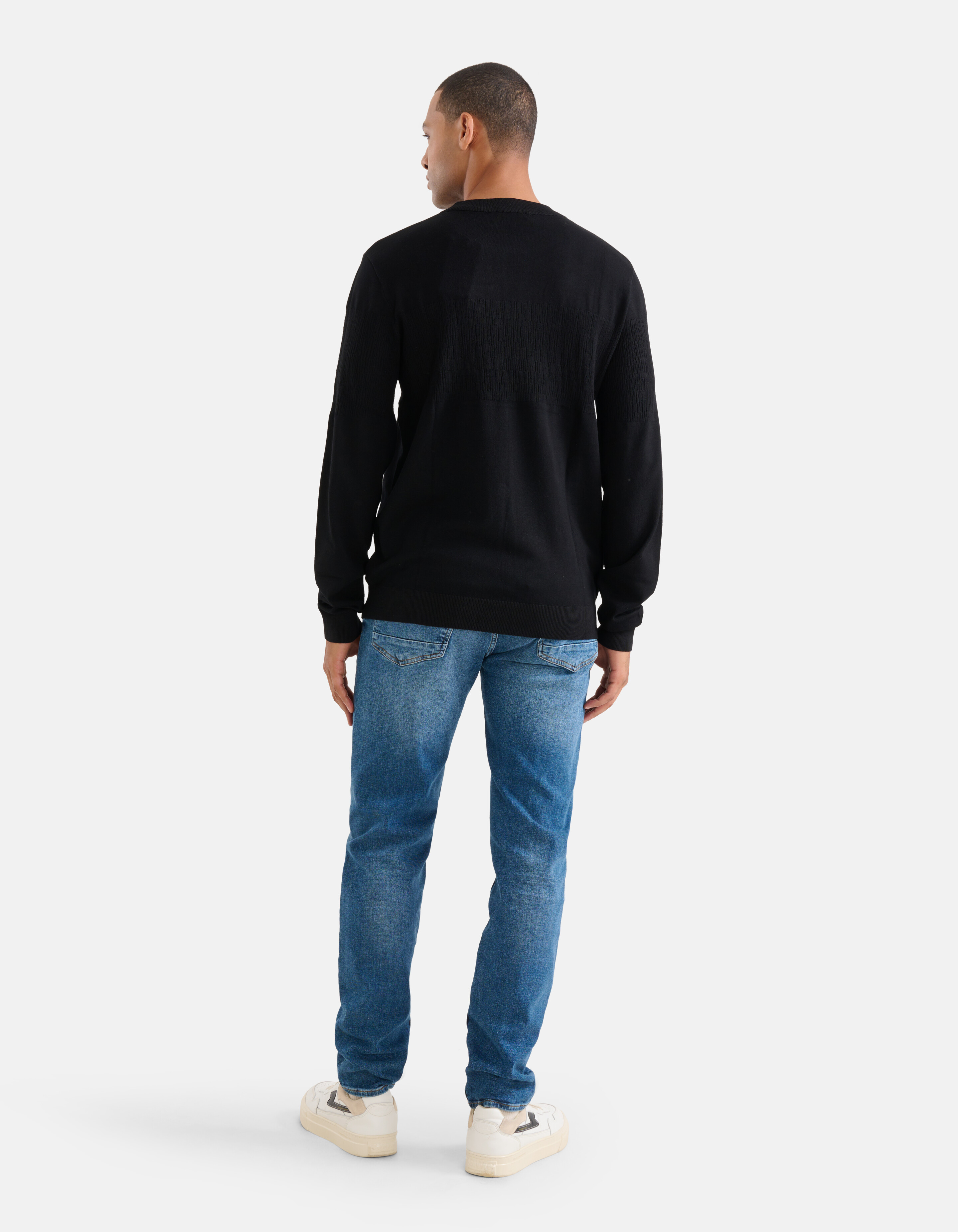 Strukturierter Pullover Schwarz SHOEBY MEN