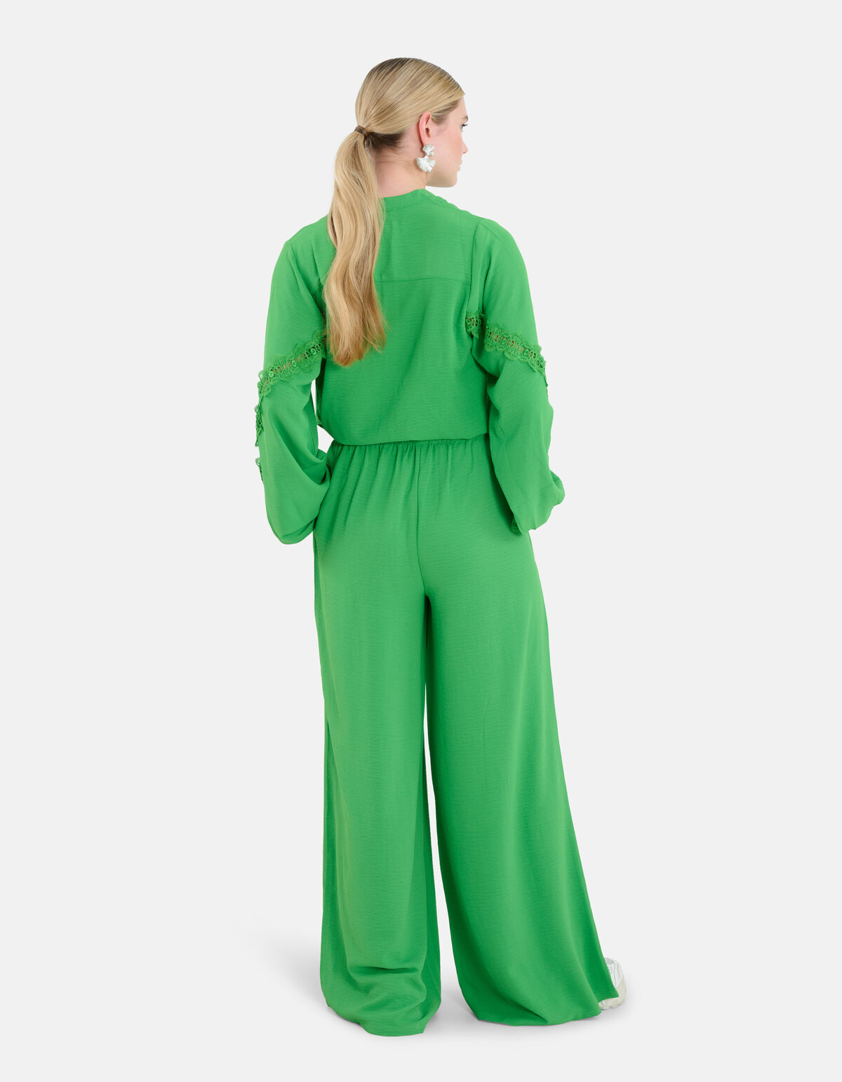 Twist Lace Blouse Groen SHOEBY WOMEN