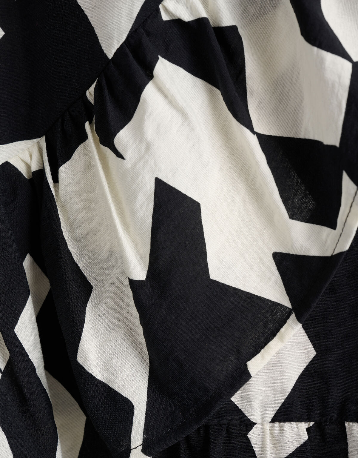 Grafisches Wickelkleid Schwarz/Weiß SHOEBY WOMEN