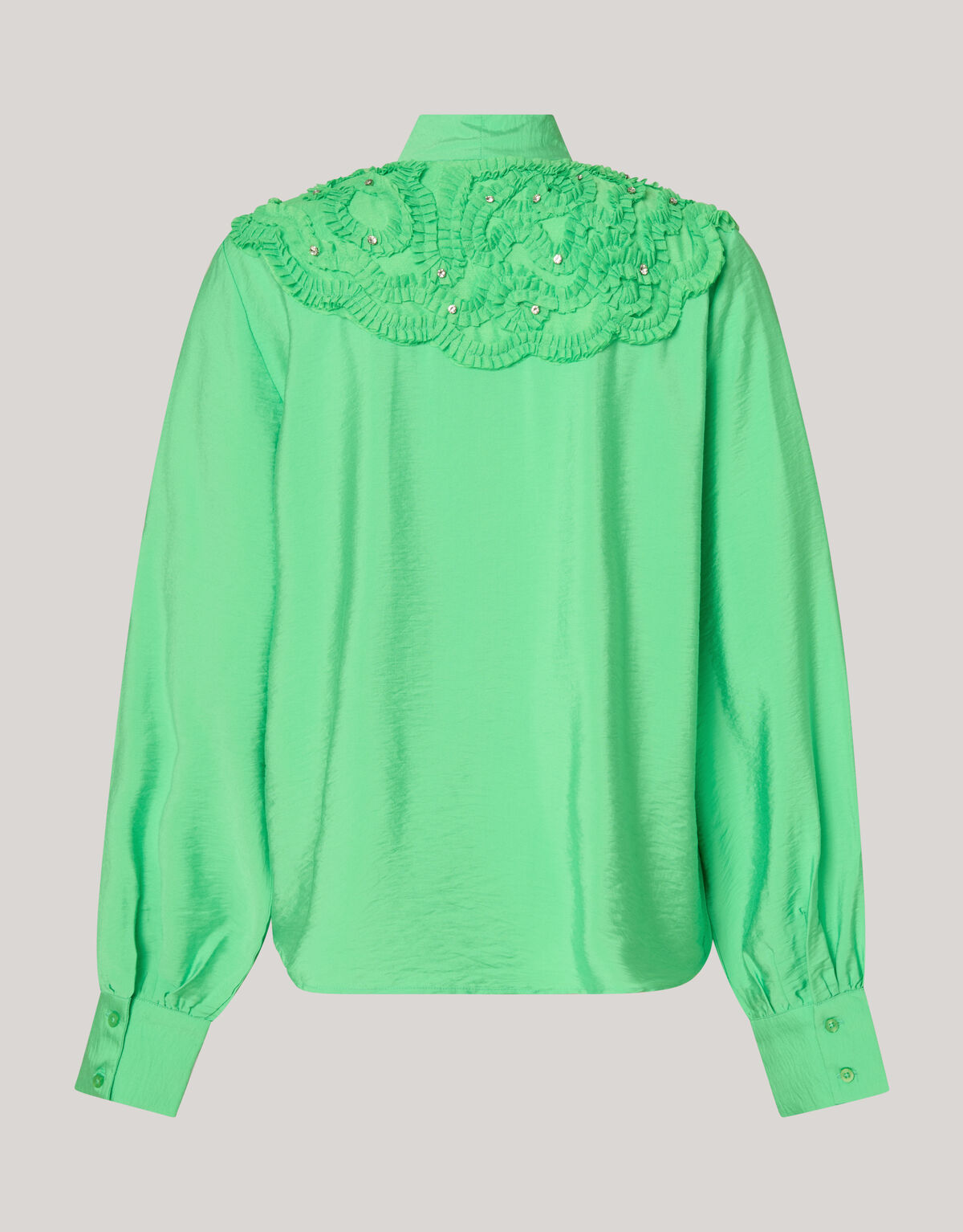 Schleife Strass Bluse Gr&uuml;n SHOEBY WOMEN