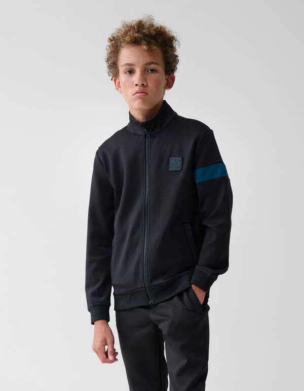 Label Strickjacke Schwarz SHOEBY BOYS