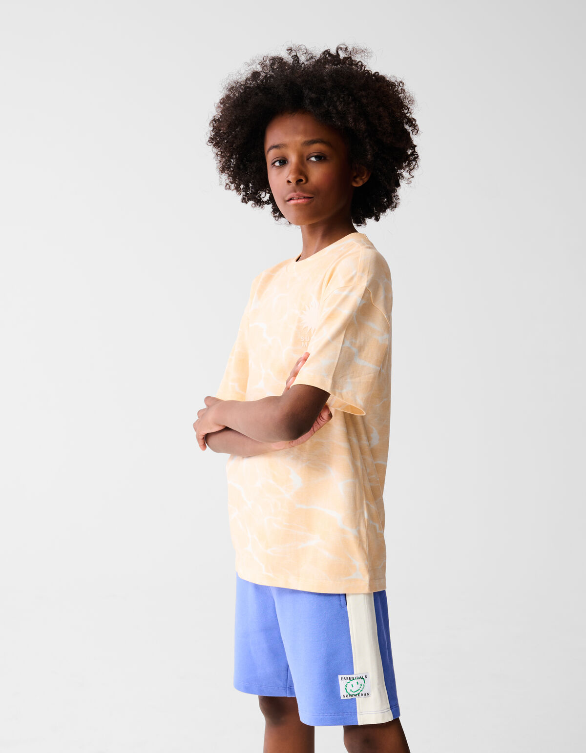 Gebleichtes T-shirt Orange SHOEBY BOYS