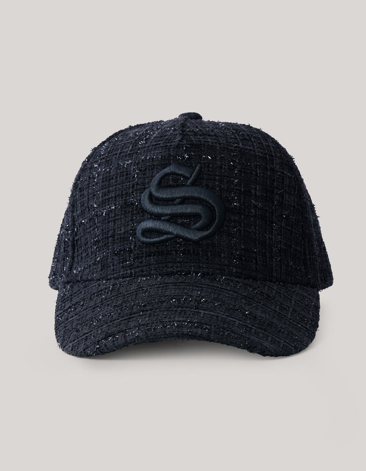 Tweed-M&uuml;tze Schwarz SHOEBY ACCESSOIRES