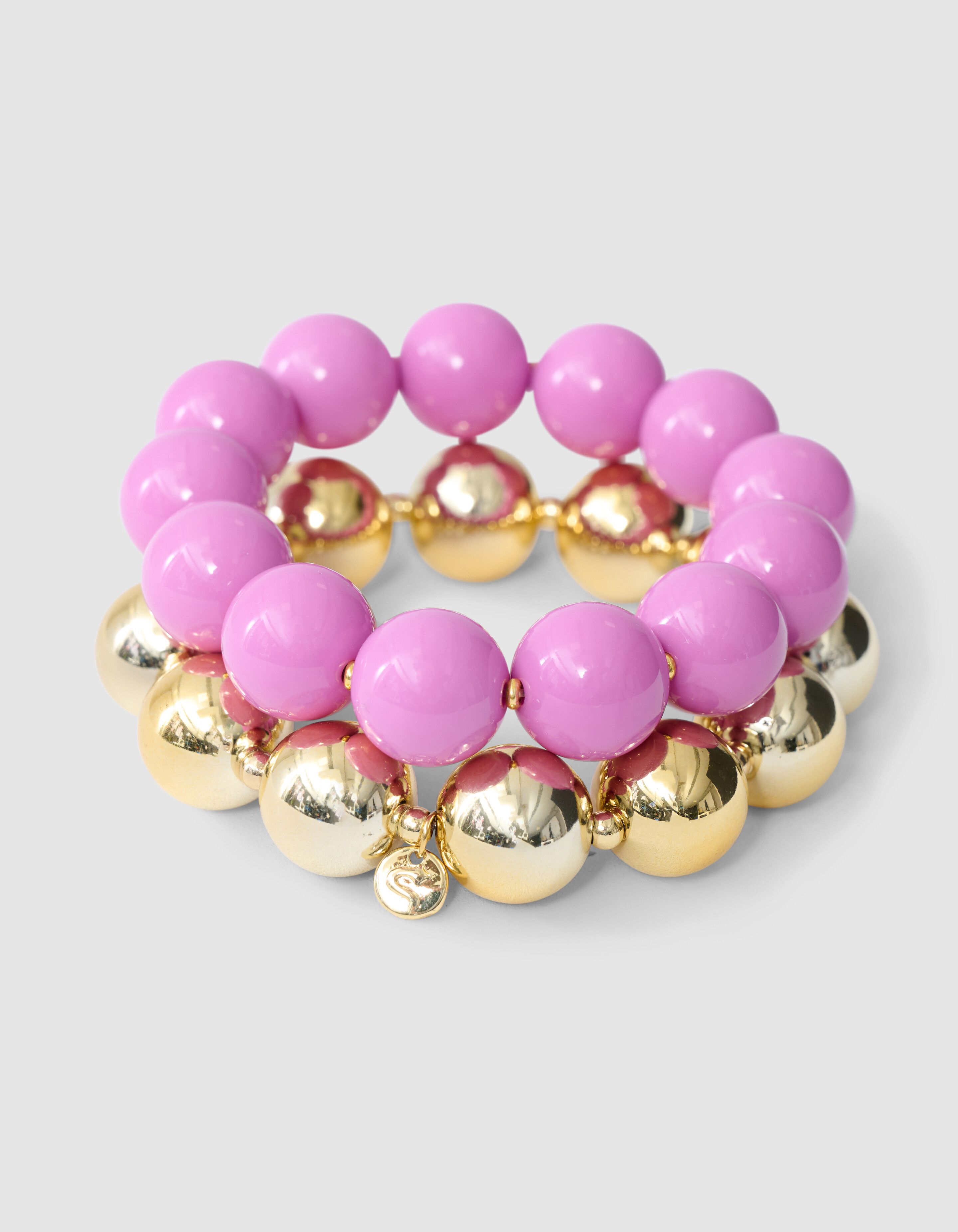 Perlenarmband-Set Rosa SHOEBY ACCESSOIRES