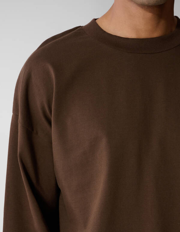 Relaxed Basis Longsleeve Bruin SHOEBY MEN