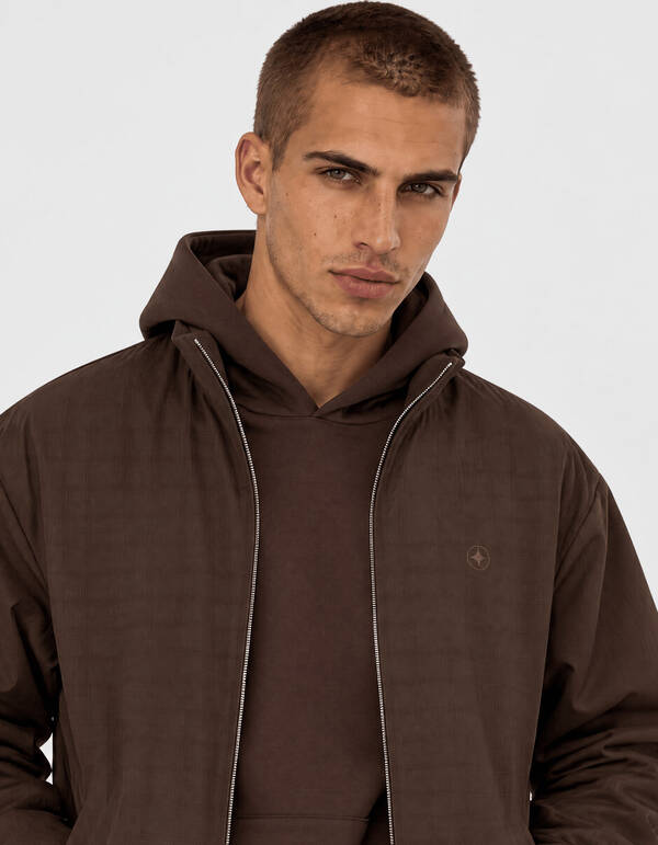 Seersucker Indoor Jacke Braun SHOEBY MEN