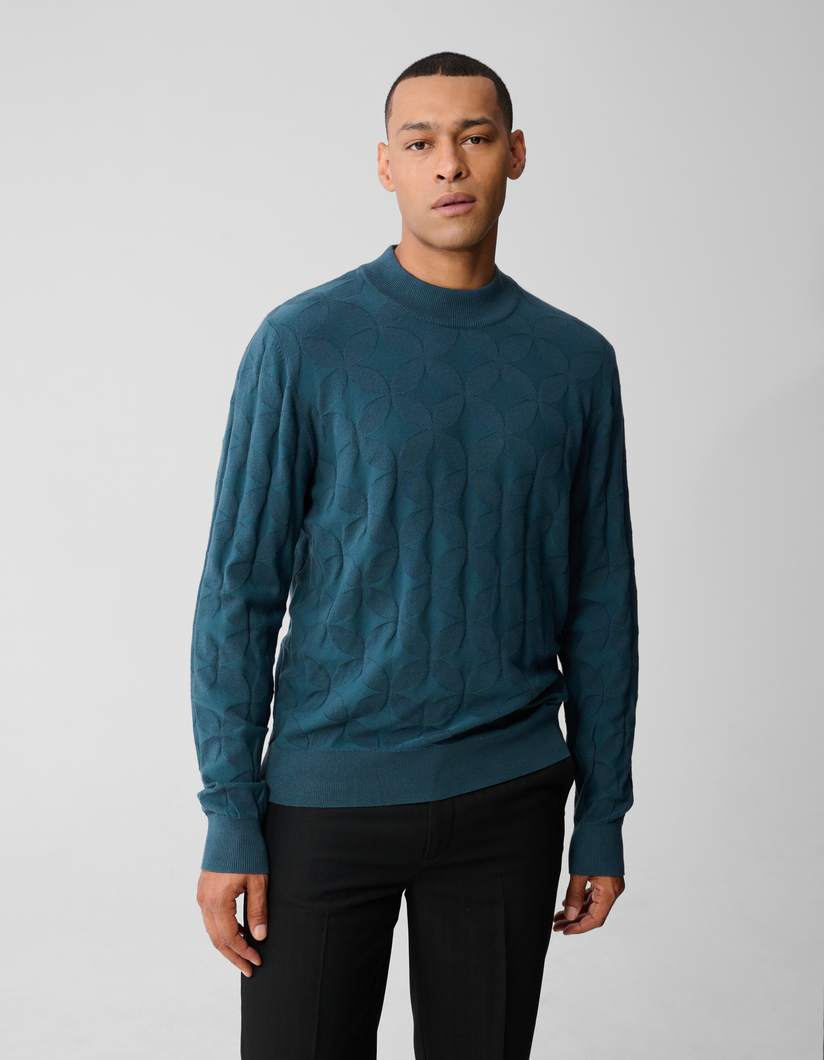 Glitzernder Strickpullover Dunkelgrün SHOEBY MEN