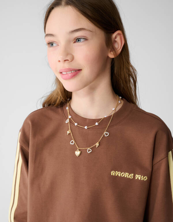 Sporty Amore Pullover Dunkelbraun SHOEBY GIRLS