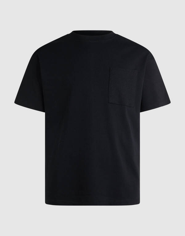 Struktur Pocket T-Shirt Schwarz SHOEBY MEN