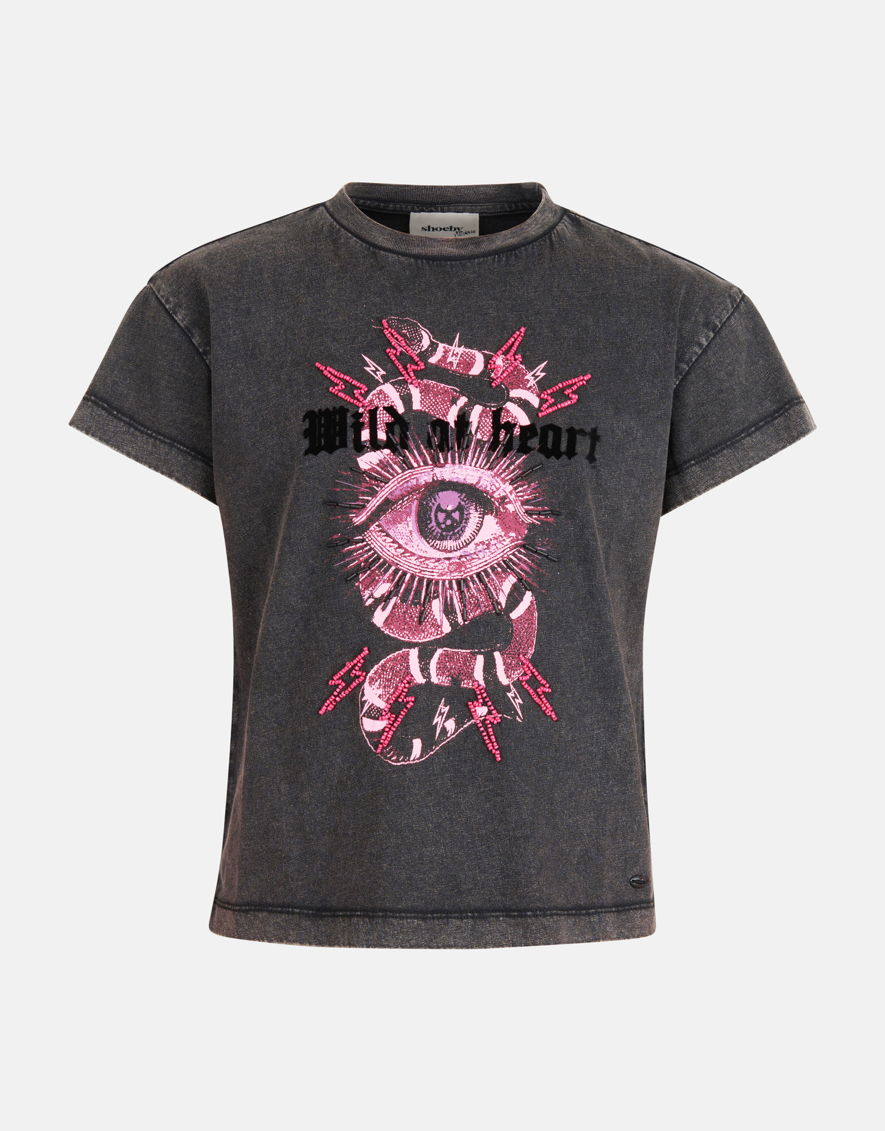 T-Shirt mit Artwork Dunkelgrau SHOEBY GIRLS