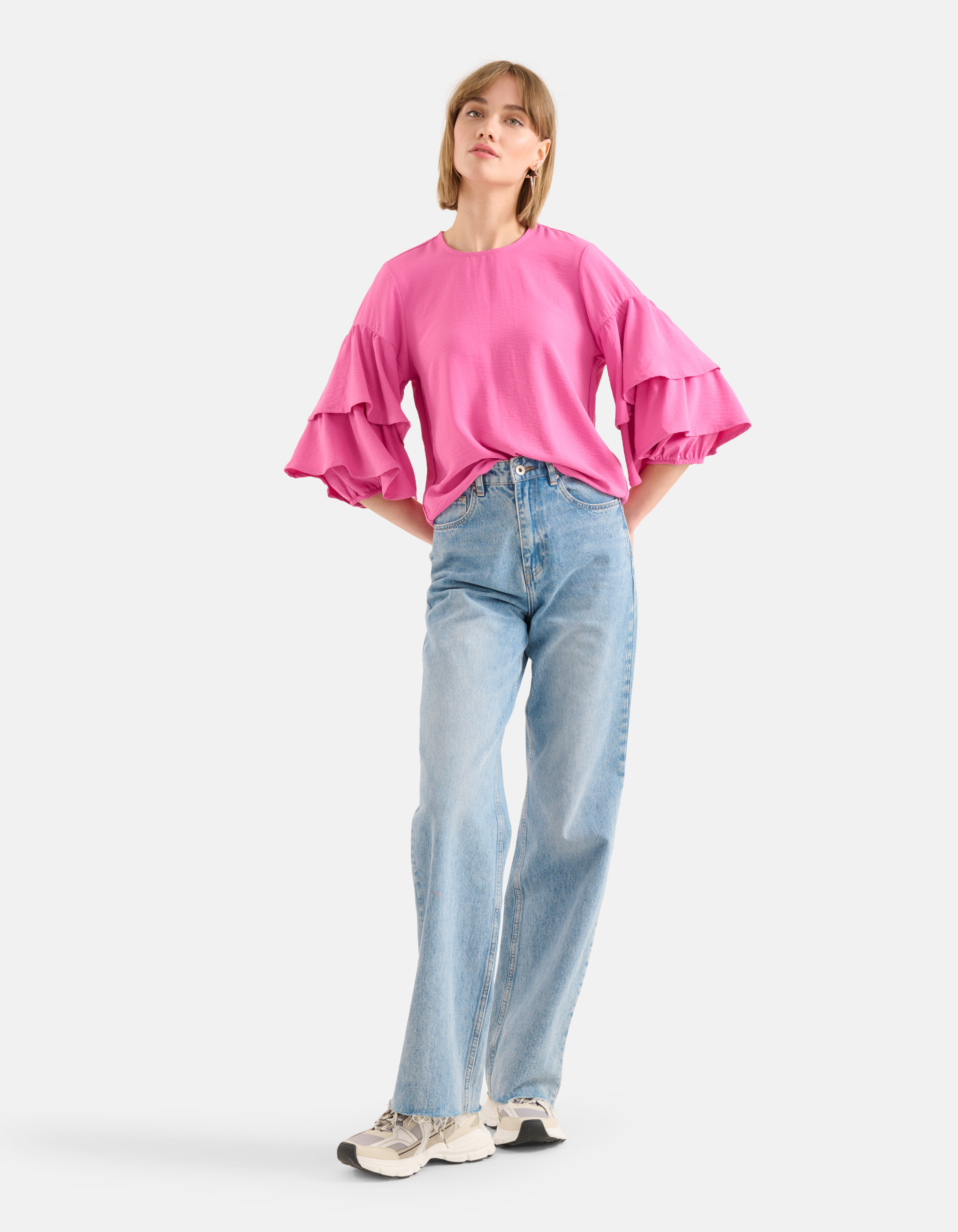 Rüschenbluse Rosa SHOEBY WOMEN