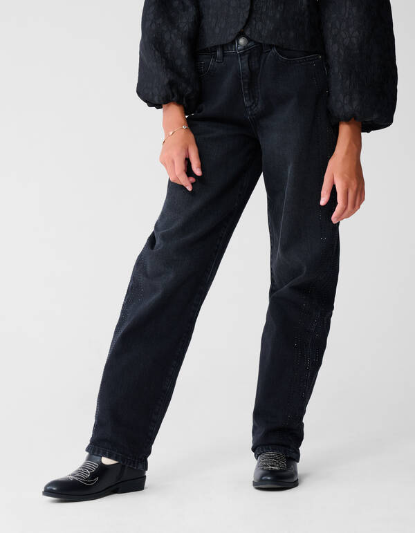 Jeans mit Strass-Finish in Schwarz SHOEBY GIRLS