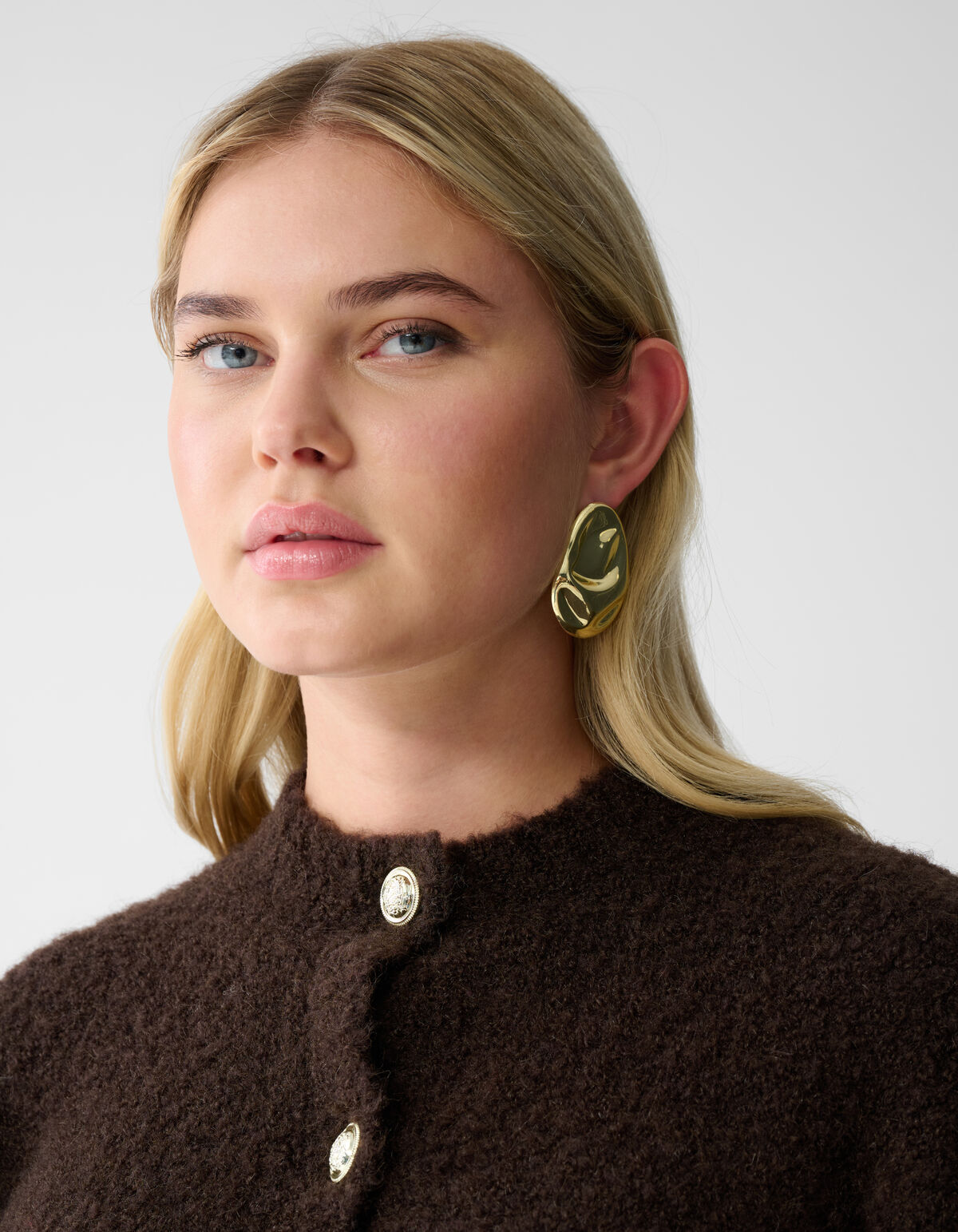 Oval Ohrringe Gold SHOEBY ACCESSOIRES