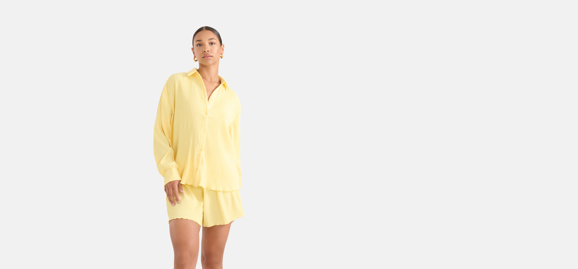 Crinkle Blouse Geel SHOEBY WOMEN