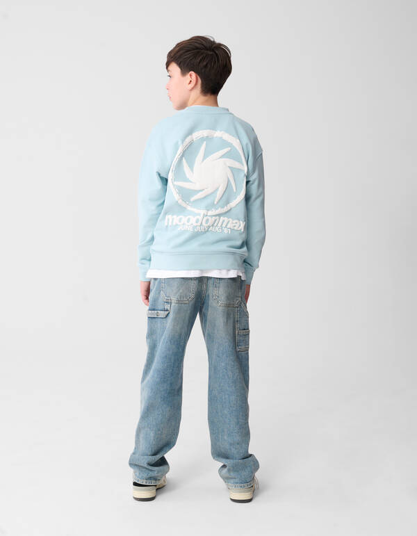 Mood Artwork Sweater Hellblau SHOEBY BOYS