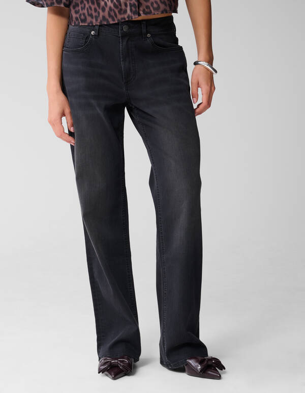 Straight Fit Jeans Dunkelgrau SHOEBY WOMEN