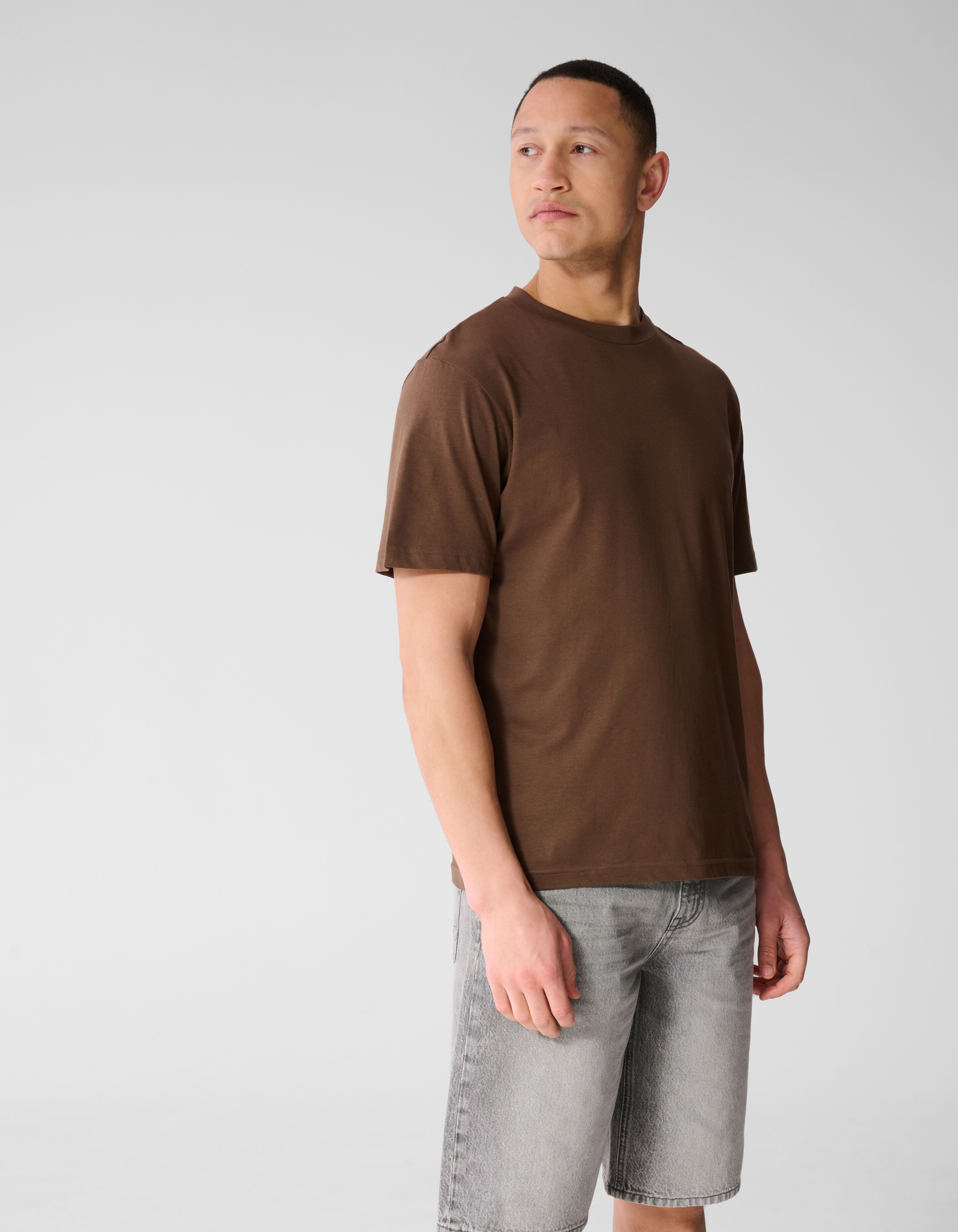 Logo-Kreis-Kunst T-Shirt Braun SHOEBY MEN