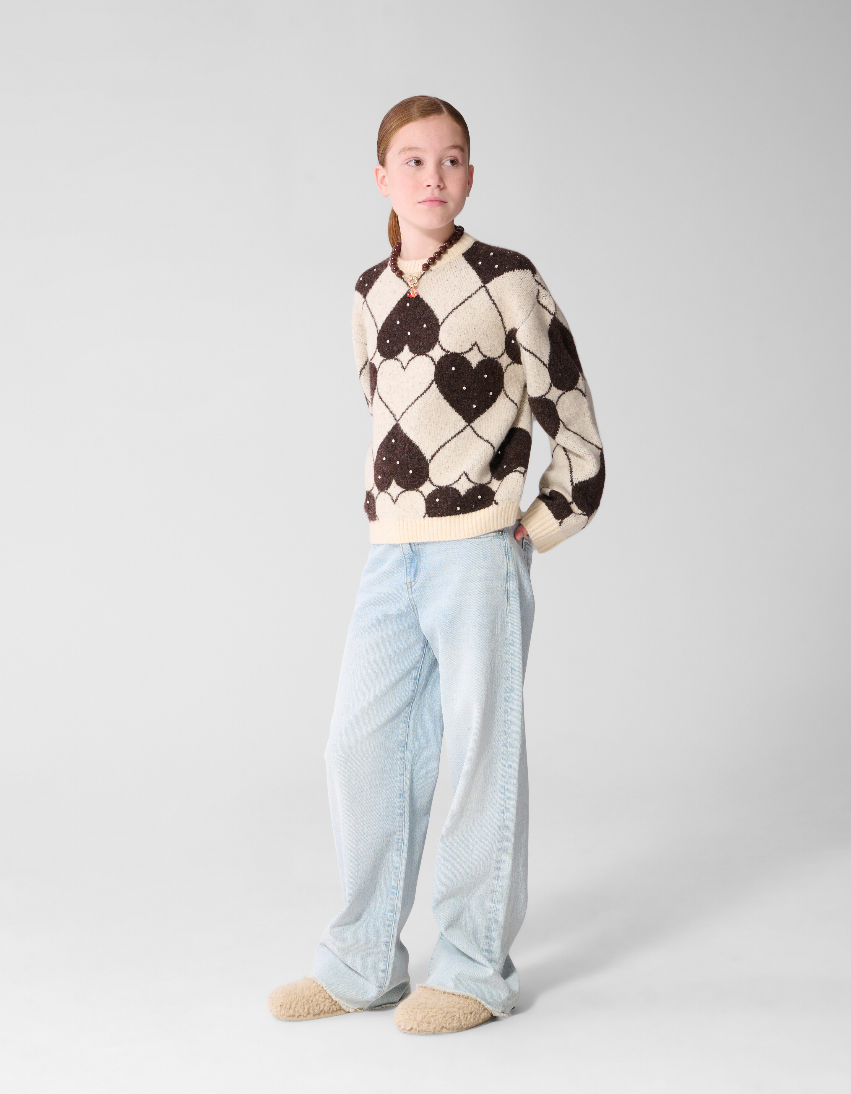 Strass Pullover Braun SHOEBY GIRLS
