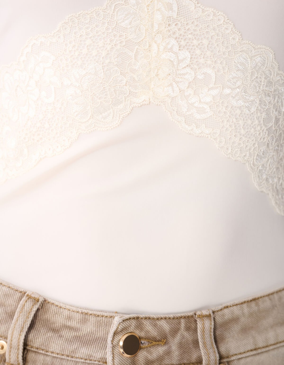 Kanten Body Gebrochen Wei&szlig; SHOEBY WOMEN