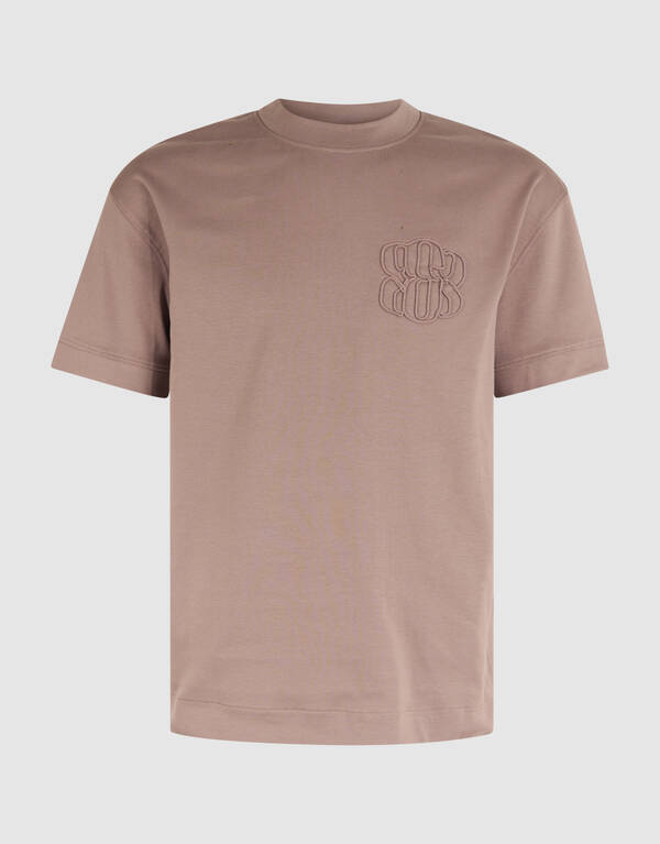 Stickerei-T-Shirt Hellbraun SHOEBY MEN