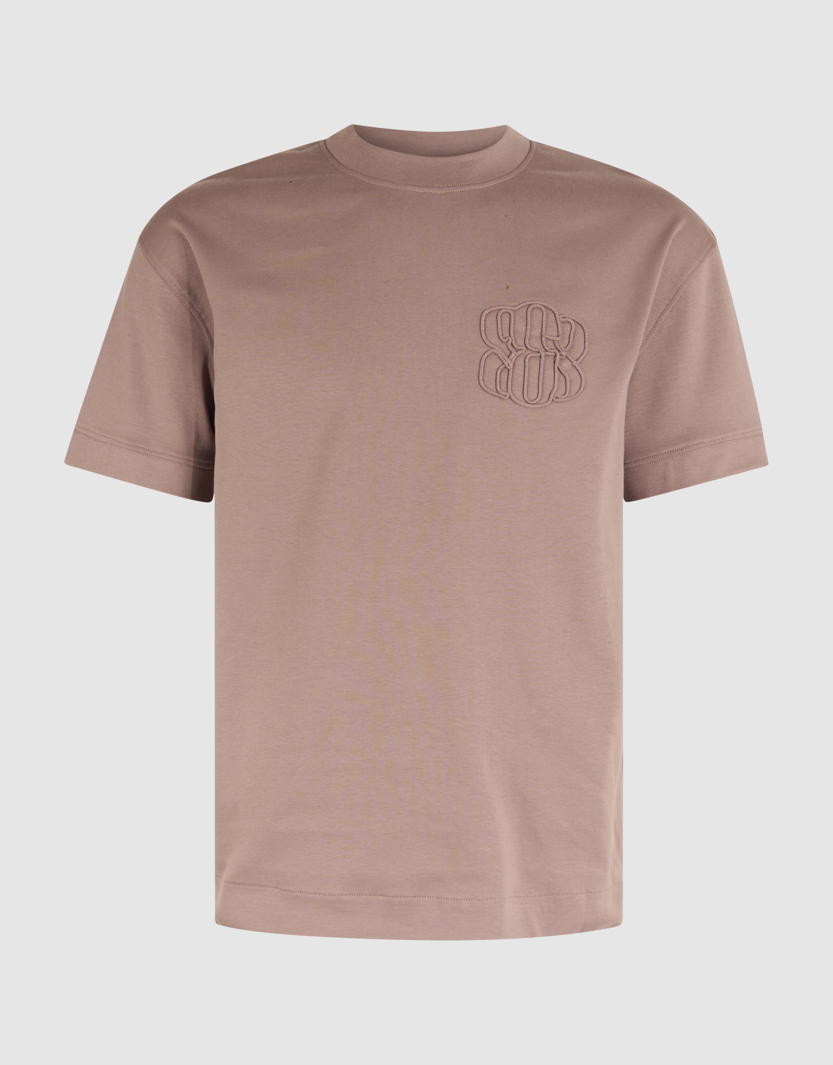 Stickerei-T-Shirt Hellbraun SHOEBY MEN