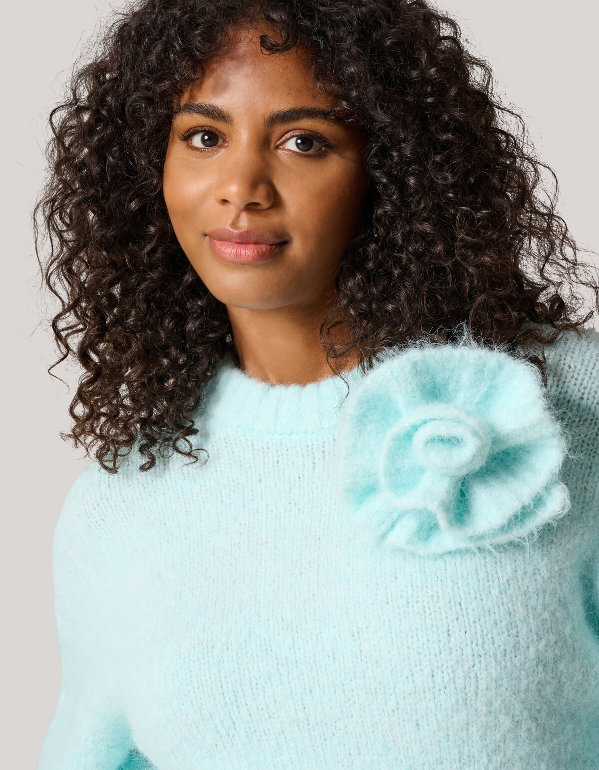 Blumen-Pullover Hellblau SHOEBY WOMEN