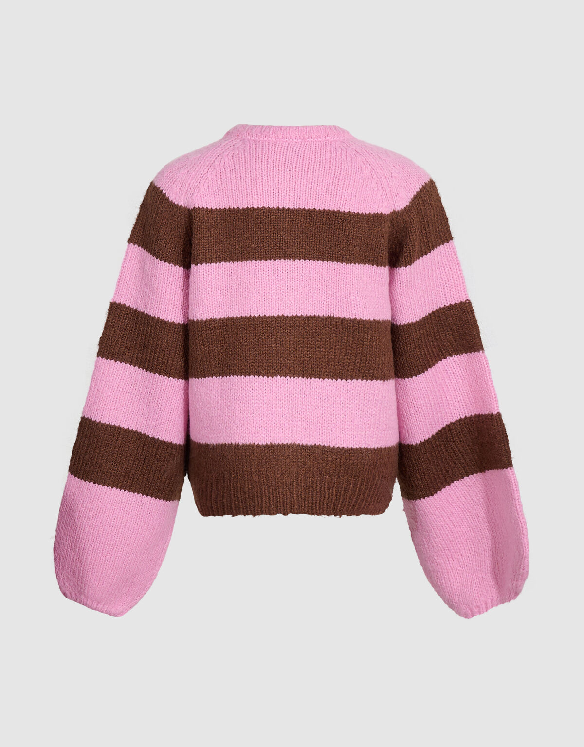 Oversized Gestreifte Cardigan Rosa/Braun SHOEBY GIRLS