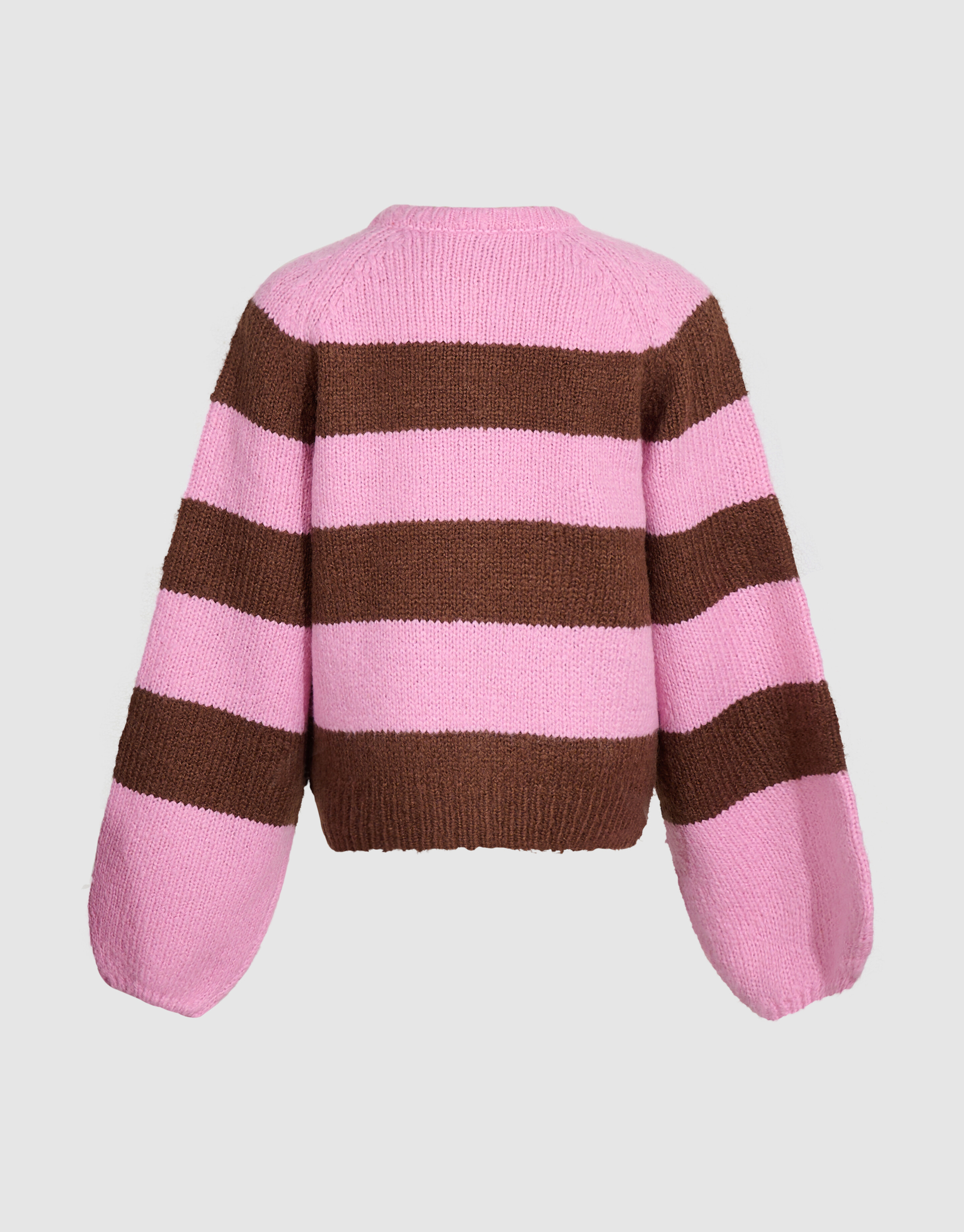 Oversized Gestreifte Cardigan Rosa/Braun SHOEBY GIRLS