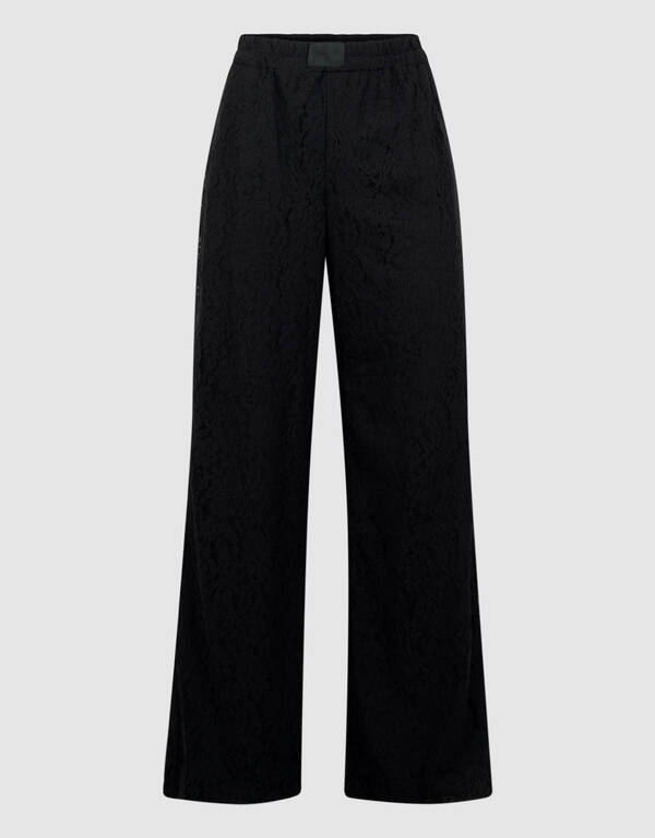 Schwarze Spitzenhose mit weitem Bein SHOEBY WOMEN