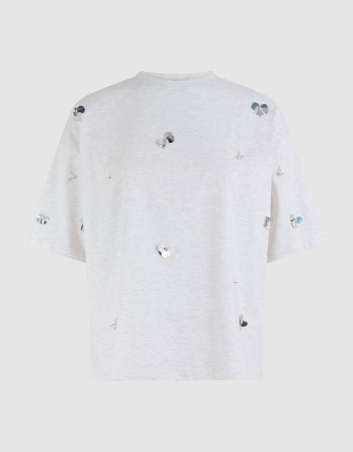 Übergroßes verschönertes T-Shirt Grijs SHOEBY WOMEN