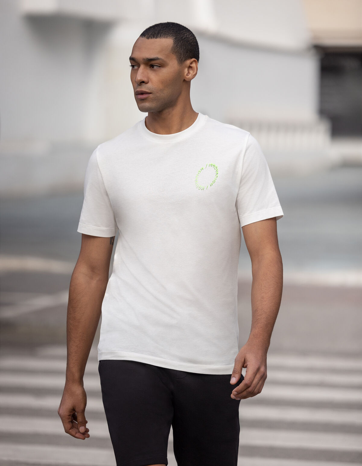 Artwork T-shirt Gebroken Wit SHOEBY MEN