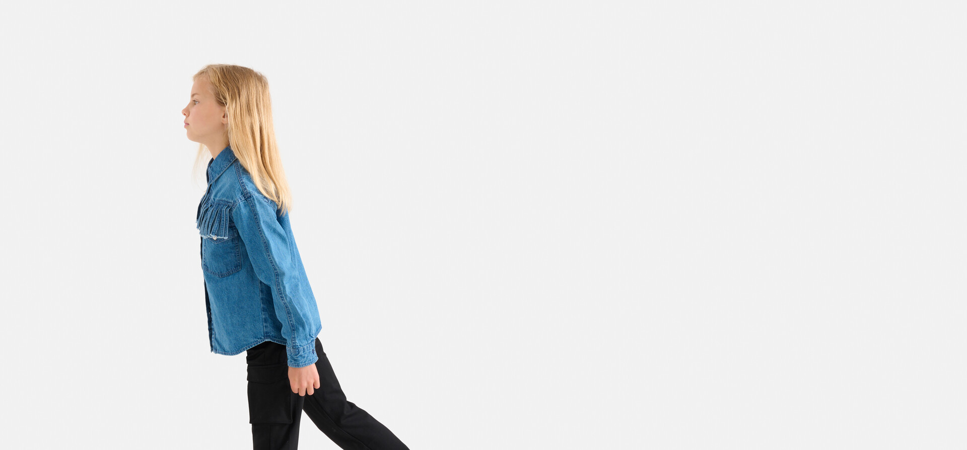 Denim Blouse Blauw SHOEBY GIRLS