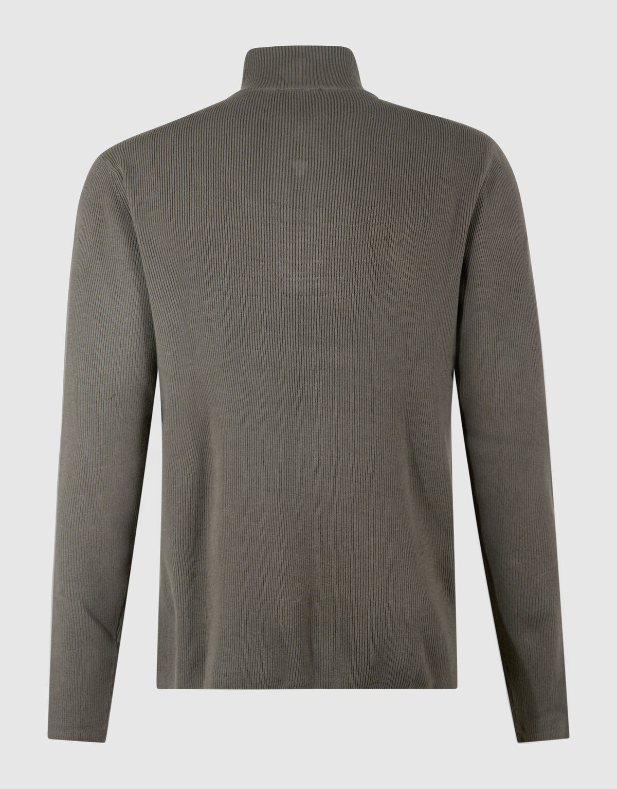 Strickpullover mit halbem Reißverschluss in Grün SHOEBY MEN