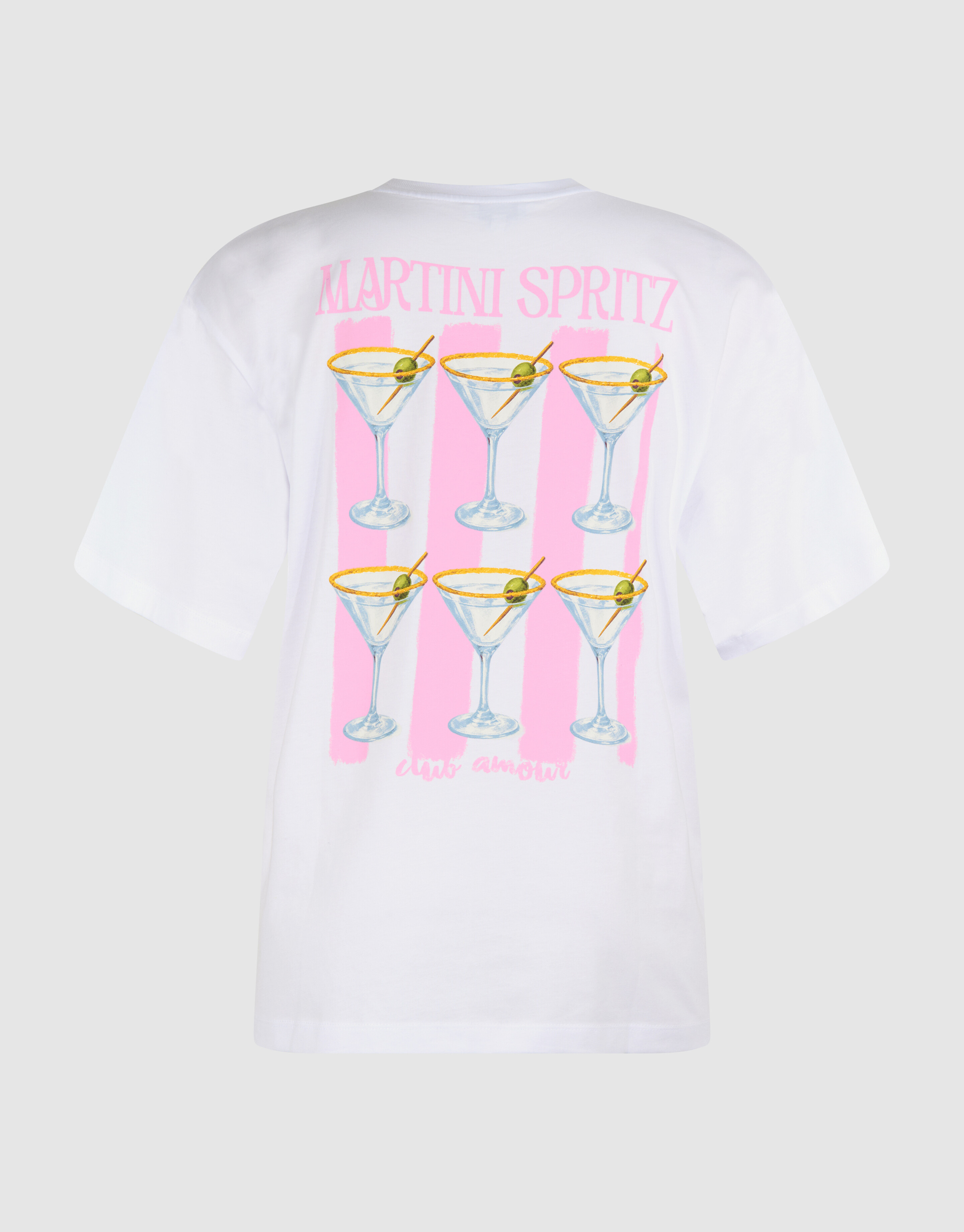 Cocktail Artwork T-Shirt Weiß SHOEBY WOMEN