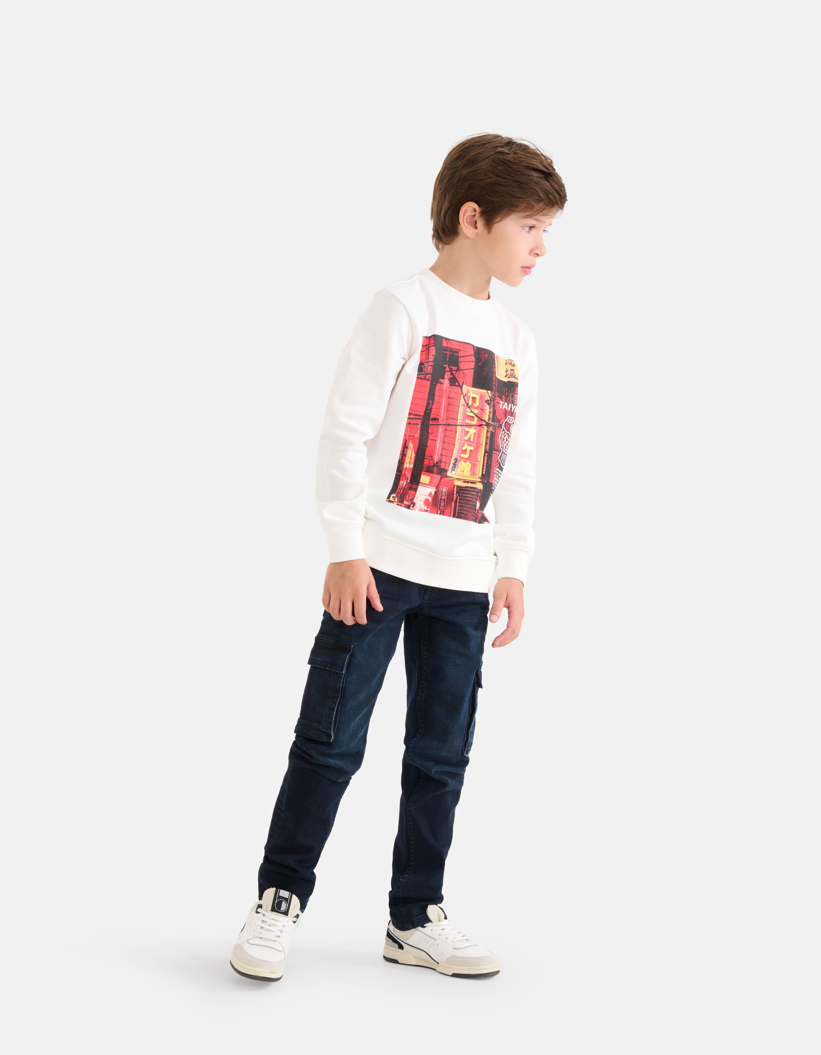 Bedruckter Pullover Off White SHOEBY BOYS