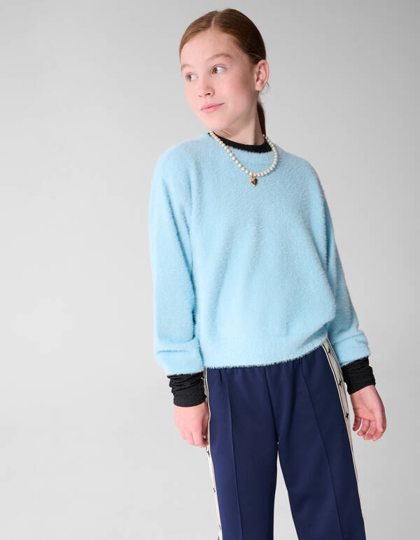 Fluffy Pullover Hellblau SHOEBY GIRLS