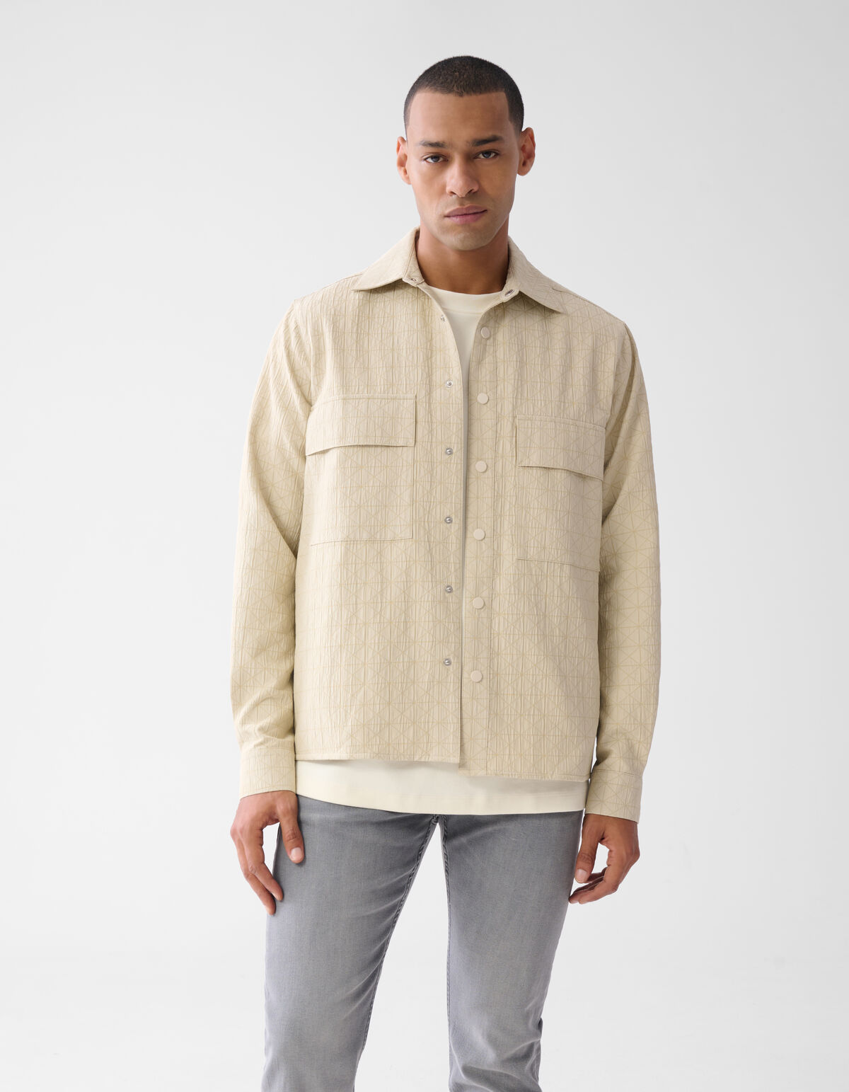 Triangel-Overshirt Beige SHOEBY MEN