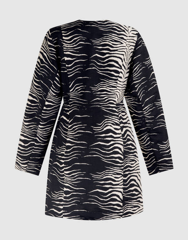 Eierf&ouml;rmiges Minikleid Schwarz/ Off White SHOEBY WOMEN