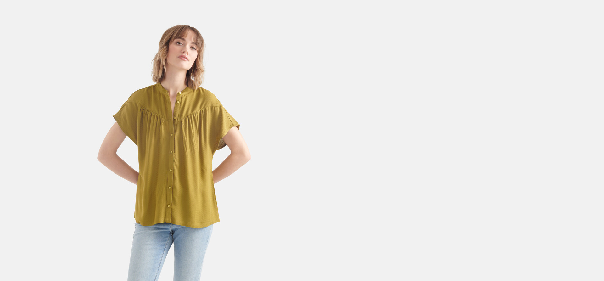 Relaxed Fit Top Grün SHOEBY WOMEN