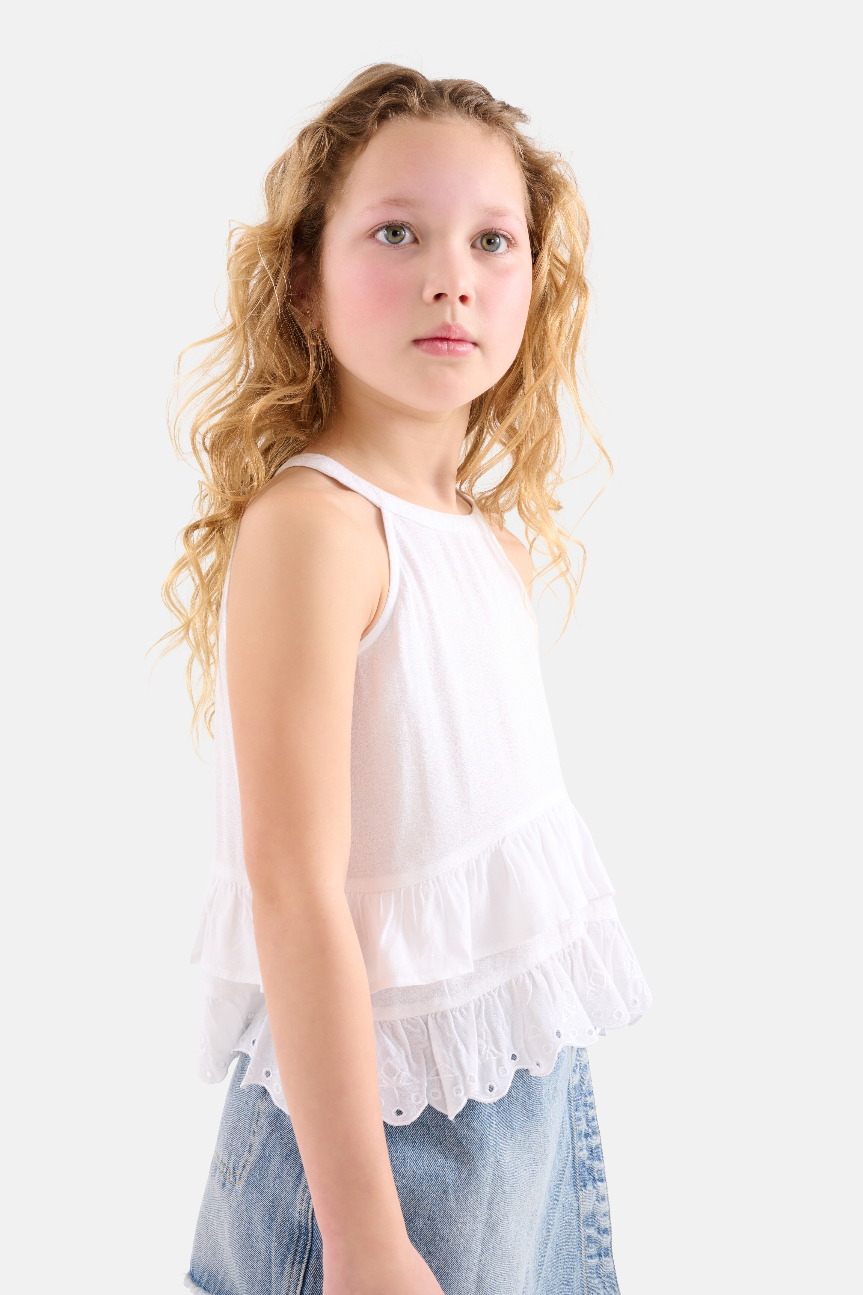 Besticktes Neckholder-Top Weiß SHOEBY GIRLS