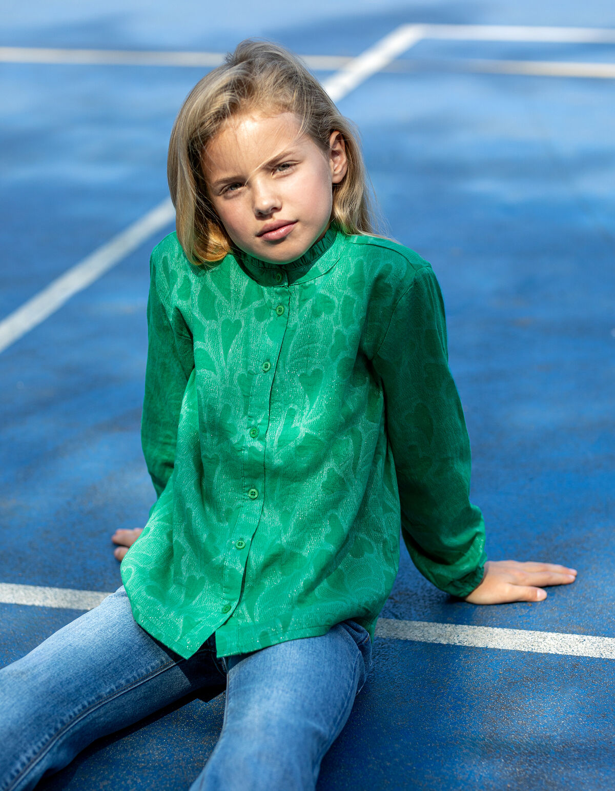 Lurexbluse Grün SHOEBY GIRLS