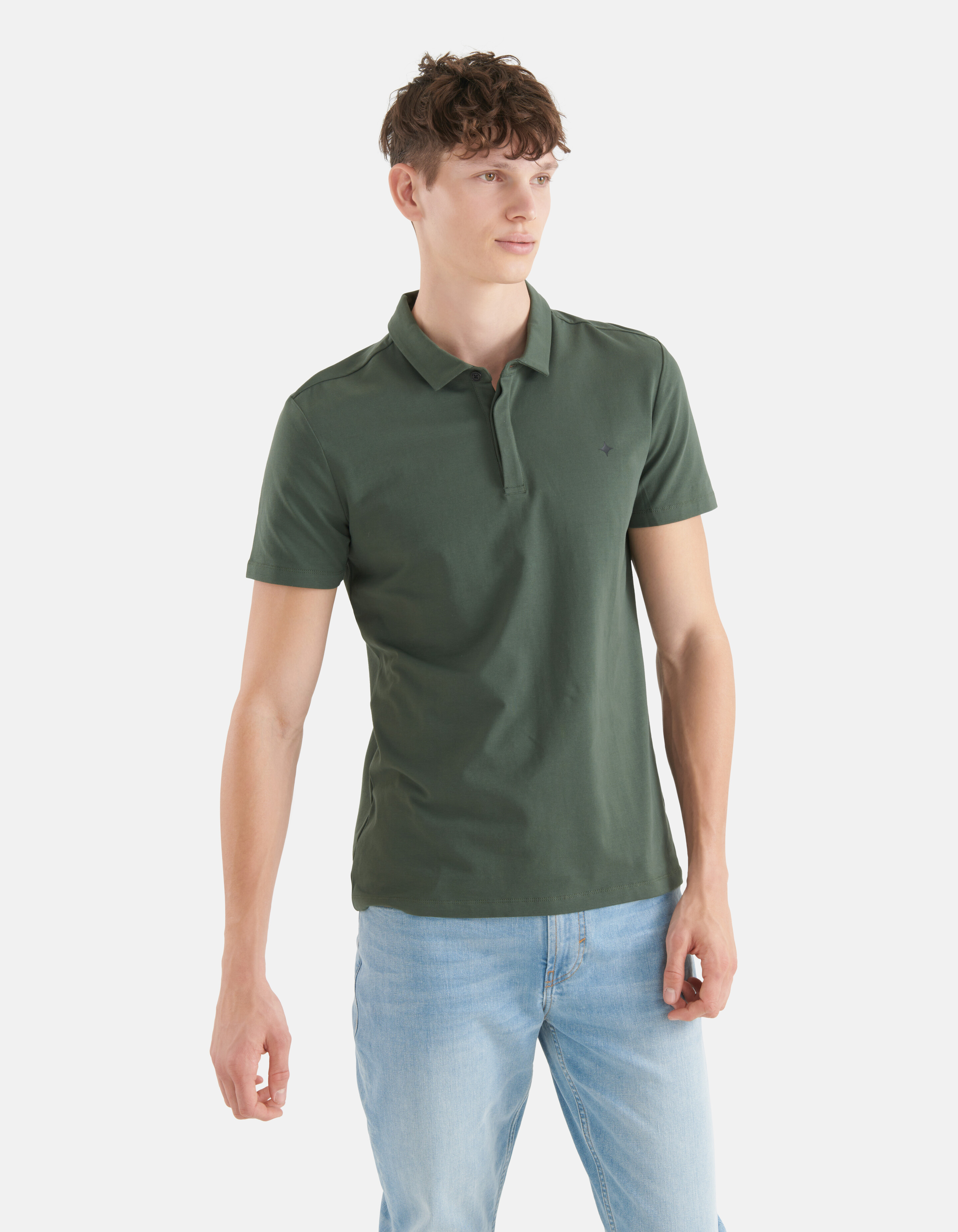 Jersey Poloshirt Dunkelgrün SHOEBY MEN