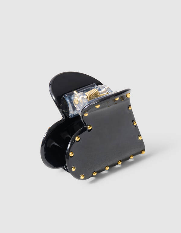 Studded Heart Haarspange Schwarz SHOEBY ACCESSOIRES
