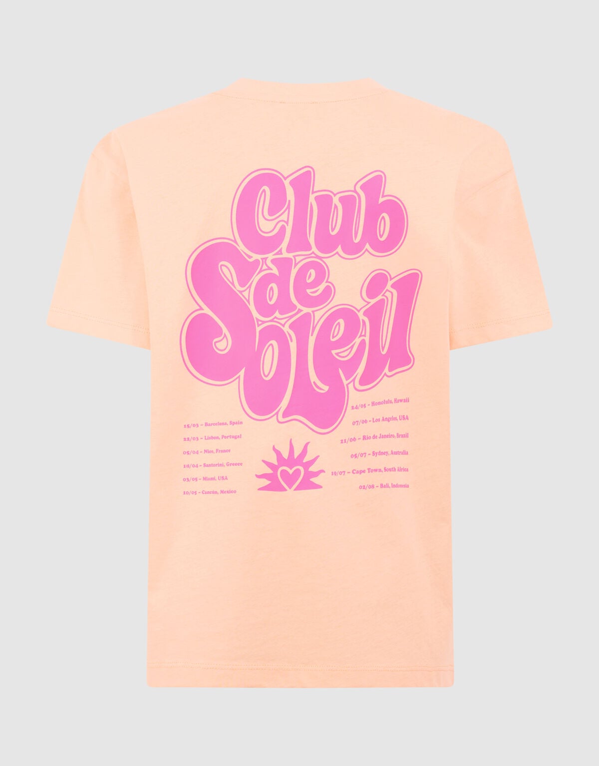 Club De Soleil Artwork T-Shirt Hellorange SHOEBY GIRLS